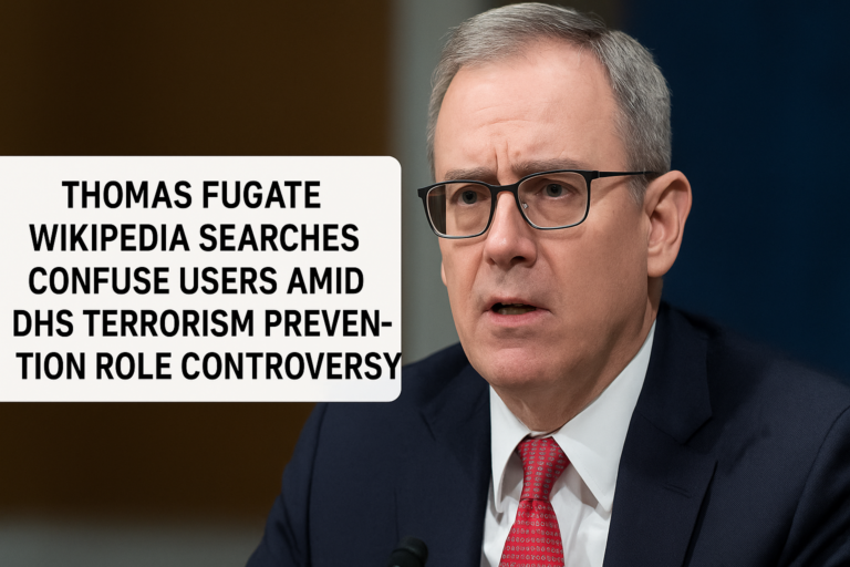 Thomas Fugate Wikipedia Searches Confuse Users Amid DHS Terrorism Prevention Role Controversy
